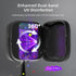 UV Toothbrush Sanitizer Holder, Portable Cleaner Case with Magnetic Holder, Rechargeable, Black