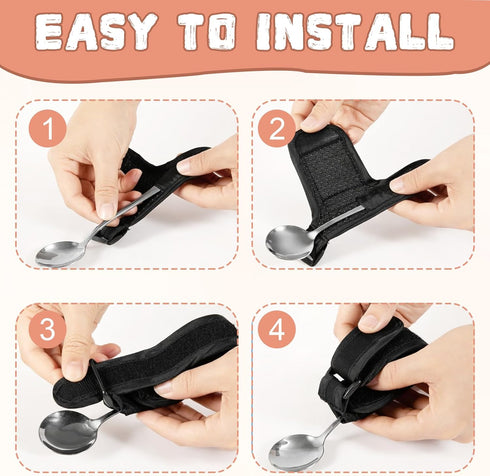 YCYuShen 2 PCS Universal Cuff, Adjustable Holder Strap for Hand Grip, Adaptive Utensils for Elderly, Practical Adaptive
