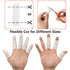 ANCIRS Gel Finger Support Protector Gloves, Silicone Fingertips for Cracking Hands, Eczema Skin (20pcs White)