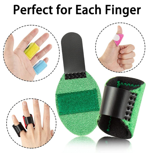 Ponpon Adjustable Finger Splint 8pcs for Trigger Finger, Arthritis, Broken Finger, Injured Finger Brace