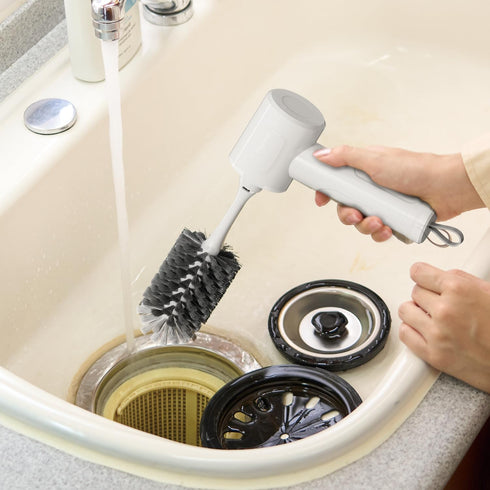MEFELF 2 4 1500mAh Electric Spin Scrubber - Cordless Handheld Cleaning Brush with Speeds & Brush Heads, Rechargeable