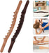 SWETRACE 2pcs Double Row Carbonized Wood Massage Sticks Roller Massager for Muscle Scraping and Manual Body Massage