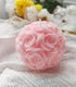 T-shin Rose Ball Shaped Aesthetic Scented Candle,380G Handmade Spherical Rose Flower Soy Wax