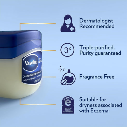 Vaseline Original & Cocoa Butter Healing Jelly Travel-Size Variety 4-Pack – Rich Moisturizing Ointment for Soothing
