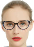 MARE AZZURO Progressive Blue Light Blocking Reading Glasses, Multifocus Readers 0-4.0 (Blue, 250)