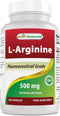 Best Naturals L-Arginine 500mg, 250 Capsules, Pharmaceutical Grade L Arginine Supplement