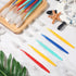 300 Pieces Disposable Toothbrushes, Individually Wrapped Medium Soft Manual Travel Toothbrush Set for Adults, 6 Colors