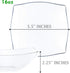 PLASTICPRO Disposable Square Serving Bowls, Clear or White, Pack of 4, 16 Ounce