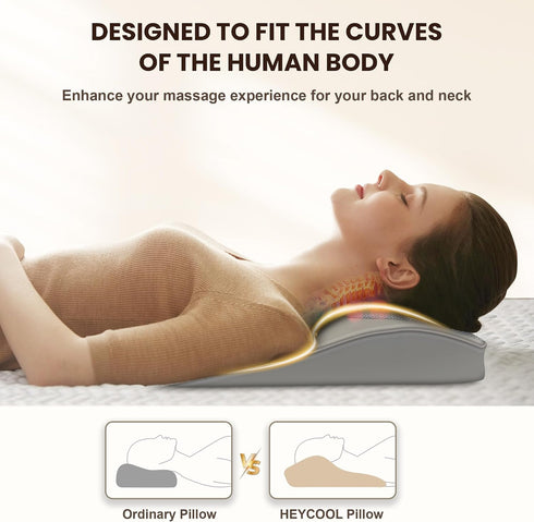 Heycool Back Massager for Pain Relief Deep Tissue, Shiatsu Back and Neck Massager with Soothing Heat, Vibration