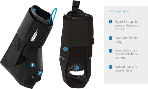 Ossur FormFit Ankle Brace with Speedlace & Figure 8 Straps, X-Large, Durable Material, Ankle Immobilization Post Injury