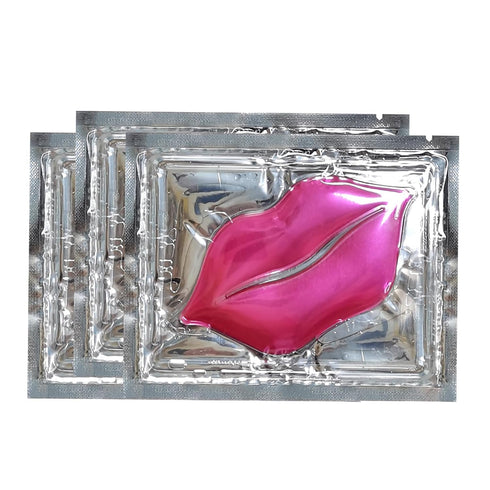 30 PCS Lip Mask Collagen Lip Masks Sheet for Dry Lips, Gel Lip Mask Pack for Remove Dead Skin, Moisturizes and Lightens Lip Lines (30 PCS, Pink)
