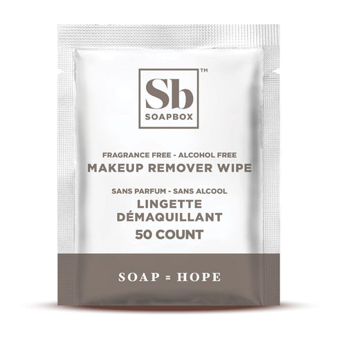 Soapbox Fragrance-Free Makeup Remover Wipes, Gentle Facial Cleansing Wipes for Eye Makeup, 50 Count