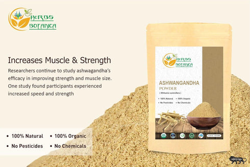 Organic Ashwagandha Root Powder, Ayurvedic Herbal Supplement, 5.3 oz for Support and Strength