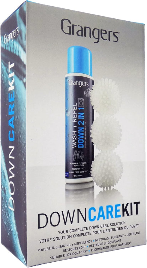 Grangers Down Care Kit, Wash + Repel for Down 2 In 1 (10 oz) with 3 Reusable Dry Balls