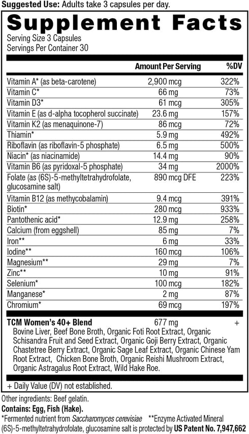 Ancient Nutrition Multivitamin for Women 40+ - Immune Support with Vitamin D, C, Magnesium, 90 Ct