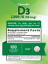 Nature's Truth Chewable Vitamin D3 2,000 IU | 100 Tablets | Berry Flavor | Vegetarian, Non-GMO, & Gluten Free Supplement