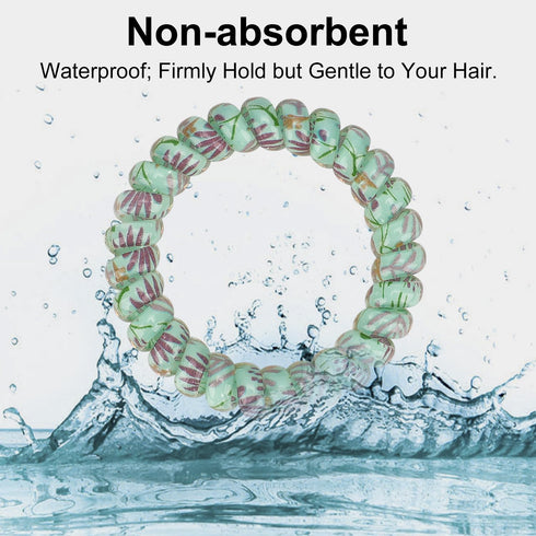 JessLab Spiral Hair Ties for Ladies, 10-Pack Elastic Hair Ties, No-Damage Hair Accessory for Women and Children