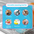 Silicone Dish Sponge - 4 Pack Double Sided Kitchen Scrubber for Dishes, Fruits & Vegetables Cleaning