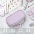 Teircno Portable Tampon Storage Bag,Tampon Holder for Purse, Small Organizer Bag with Handle, PU Period Pouch, Small
