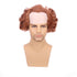 Short Orange Brown Wig for Halloween Cosplay Party Heat Resistant Synthetic Wig with Wig Cap
