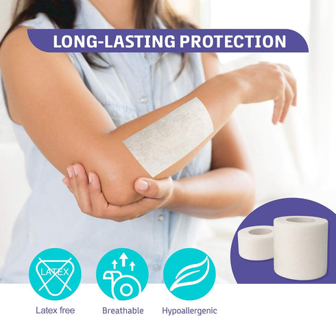 Conkote Soft Paper Surgical Tape, 2" x 10 Yards, Gentle Adhesion and Hypoallergenic, 6 Rolls