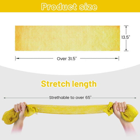 African Net Sponge, Authentic Exfoliating Body Scrubber for Bath and Shower, Yellow