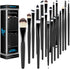 20 Pieces Makeup Brush Set, Professional Face Eye Shadow Eyeliner Foundation Blush Lip Brushes, Powder Liquid Cream Tool