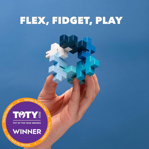 PLUS PLUS - HEXEL Waterfall - Fidget Sensory Puzzle Toy - Travel Friendly, Quiet Stress and Anxiety Relief
