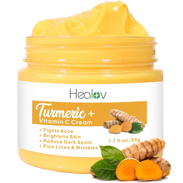 Turmeric Face Cream for Face & Body - All Natural Skin Brightening Lotion - Fades Scars, Evens Tone, Fights Acne