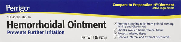 Hemorrhoidal Pain Relief Ointment - Generic for Preparation H, 2 oz (Pack of 3)