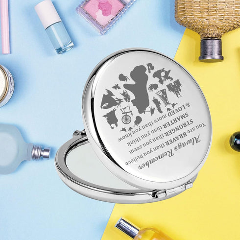 KEYCHIN Sleeping Princess Pocket Mirror, Compact Makeup Mirror for Women, Gifts for Girls and Teenagers