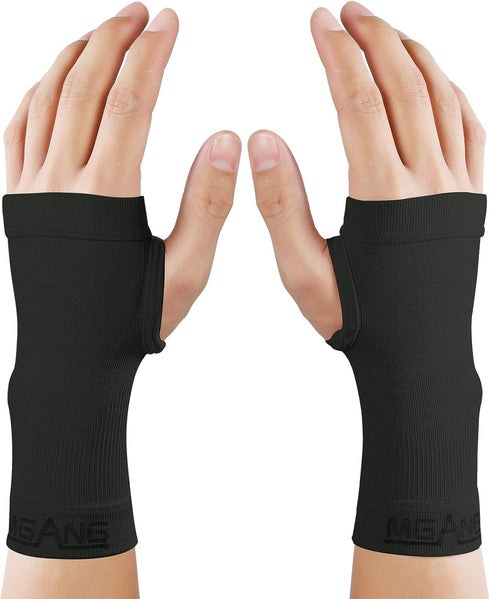 MGANG Wrist Support Sleeves, 1 Pair Compression Gloves for Unisex, 20-30 mmHg Wrist Brace Support