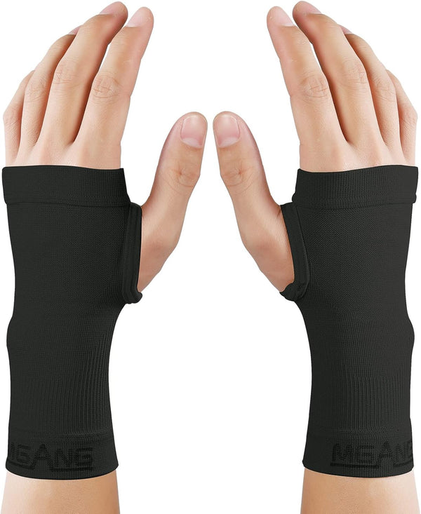 MGANG Wrist Support Sleeves, 1 Pair Compression Gloves for Unisex, 20-30 mmHg Wrist Brace Support