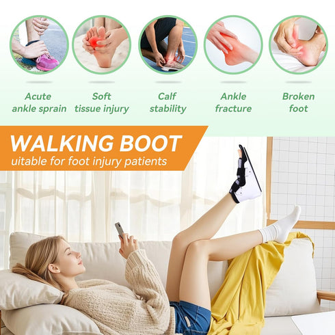 Walking Brace for Broken Toe Injuries, Sprained Ankles, Metatarsal Stress, Post-Op Support Left Foot Fracture Shoe Fits