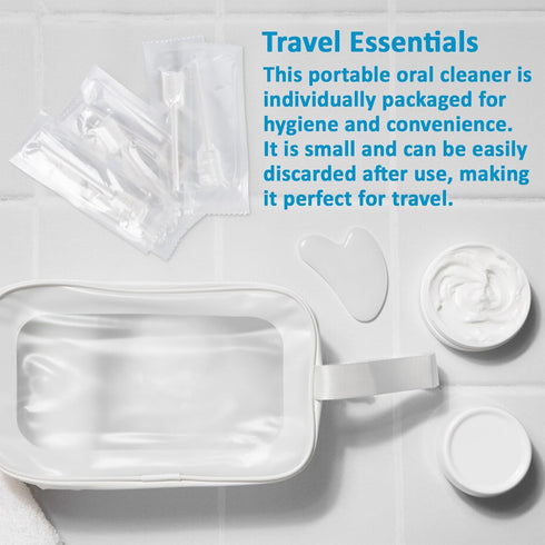 50 Gauze Mouth Swabs for Elderly, Disposable Toothbrushes, Individually Wrapped Swabsticks for Dry Mouth