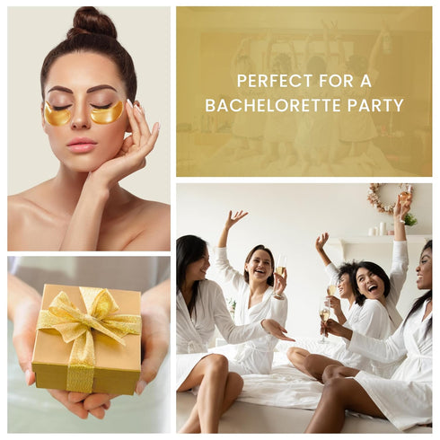 24K Gold Under Eye Patches (16 Pair) | Eye Masks for Puffy Eyes and Dark Circles, Eye Skincare