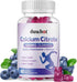 Calcium Citrate Gummies, Chewable 1000mg for Bone, Muscle & Immune Support - 60 Chews in Blueberry Flavor
