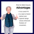 Pinch Adjustable Adult Bibs with & Slide Closure Eliminates Need for Snaps