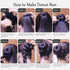 HOFASON Hair Bun Maker Donut, 31 Pcs with Small Hair Donuts, Hair Elastic Bands, and Hair Pins, Brown