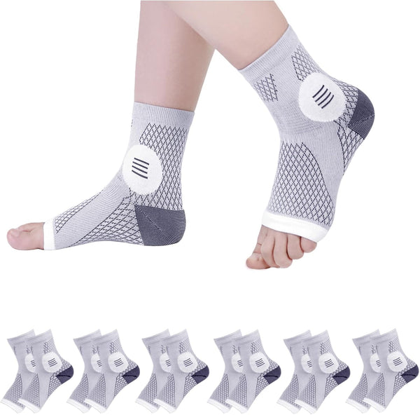 Neuropathy Socks for Women and Men, Nano Soothe Relief Compression Socks Toeless
