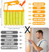 1 Piece Yellow Hand Held Cleaner Tool for Window Venetian, Washable Mini Cleaner Brush, 7 Finger Dusting Tool for Air