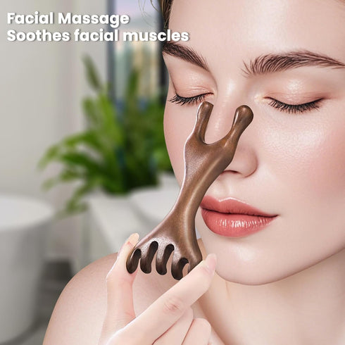 WHFDCai 2 Pack Wooden Massage Comb, Multi-Functional Handheld Head Massage Tool, Acupoint Massager, Gua Sha Comb