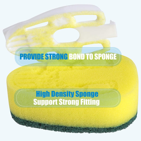 Dish Wand Refills 16 Pack - Durable Sponge Replacement Heads for Common Dish Wand for Kitchen Cleaning
