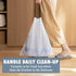 Small Trash Bags, 4 Gallon, 57 Count, Drawstring Liners, Pre-separated Unscented White Bathroom Trash Bags