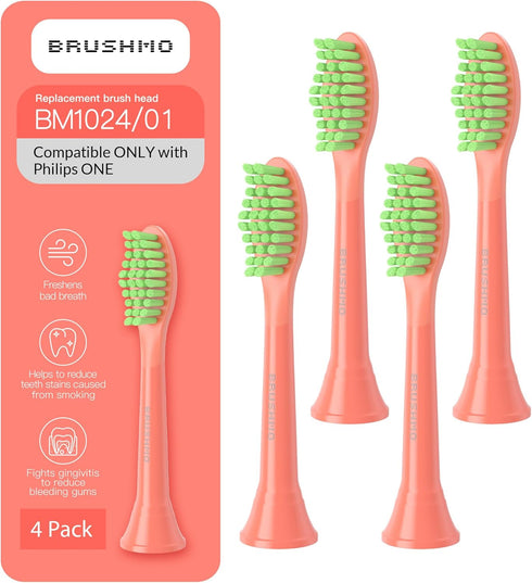 Brushmo Replacement Toothbrush Heads, Compatible with Philips One for Sonicare Electric Toothbrush
