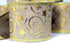 Gold Wired Christmas Tree Ribbon, 2.5 Inch Burlap, 6 Rolls 36 Yards Metallic Glitter Crafts for Gift Wrapping, Bows,