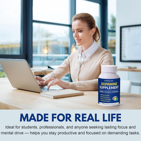 Smelling salts 650mg 90 Dopamine Supplement Supports Mood, Focus, Sleep & Motivation L-Tyrosine & B Vitamins Dopamine