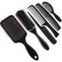 SIQUK 6 Pieces Hair Brush Comb Set, Paddle Brush and Black Combs for Men and Women, Wet, Dry, Curly Hair
