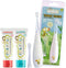 Jack N' Jill Tickle Tooth Toddler Toothbrush & Toothpaste Set, Organic Fruit Flavor for Tiny Teeth