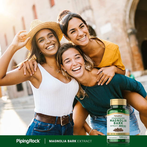 Piping Rock Magnolia Bark Extract 800mg | 120 Capsules | Non-GMO, Gluten Free Herbal Supplement